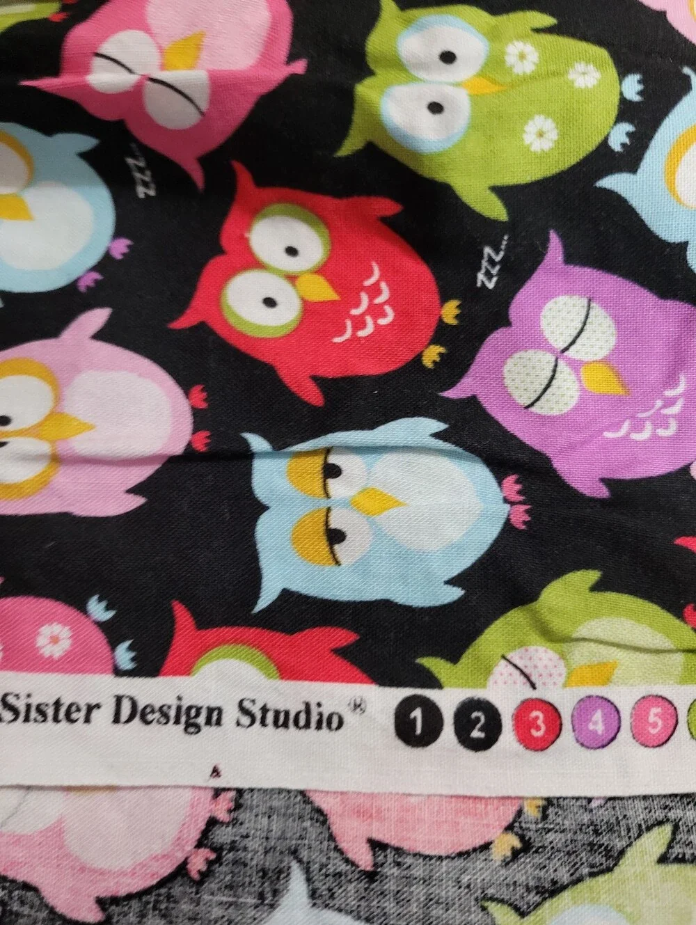 Brother Sister Design Studio Owl Print Sewing Fabric See Description (1507)